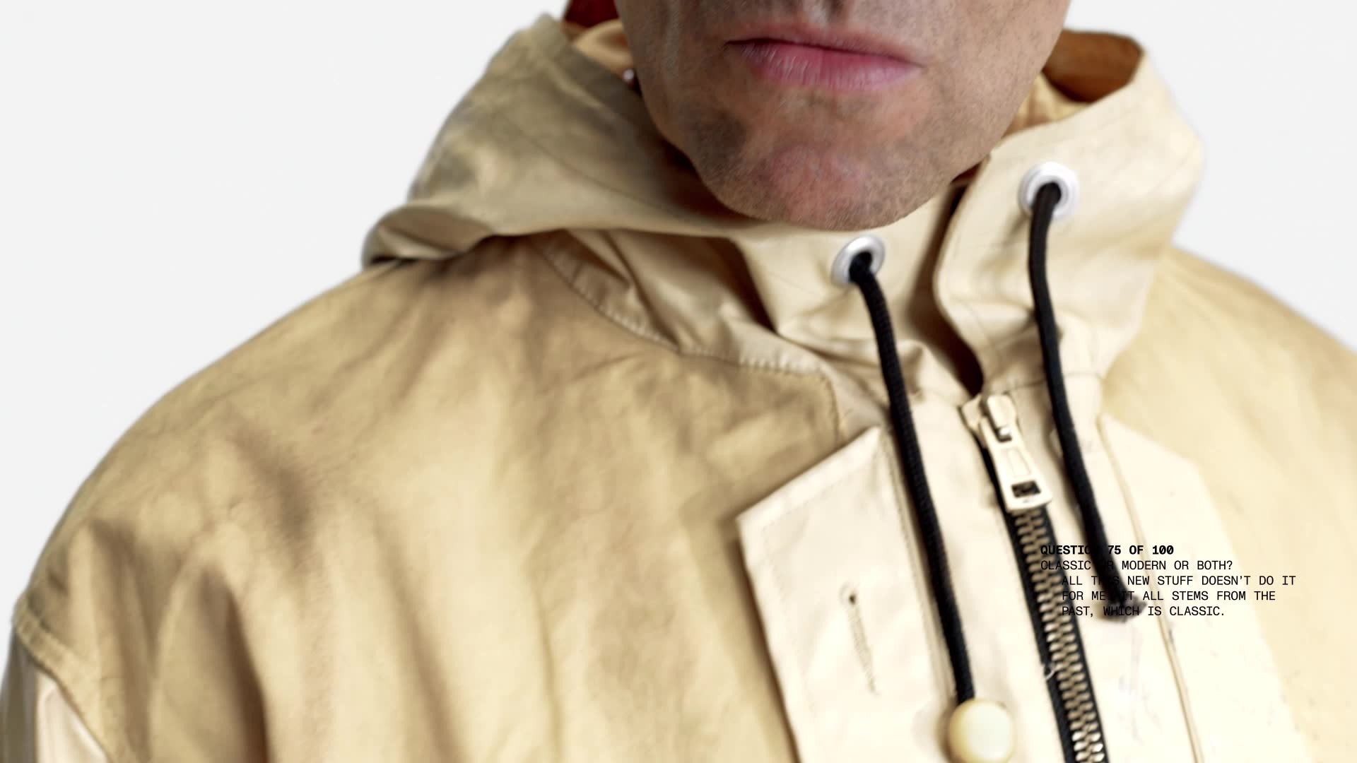 Liam gallagher stone island parka top